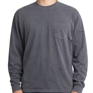 J Peterman Long Sleeve Pocket Tee XXL Faded Gray Cotton Shirt Classic Fit